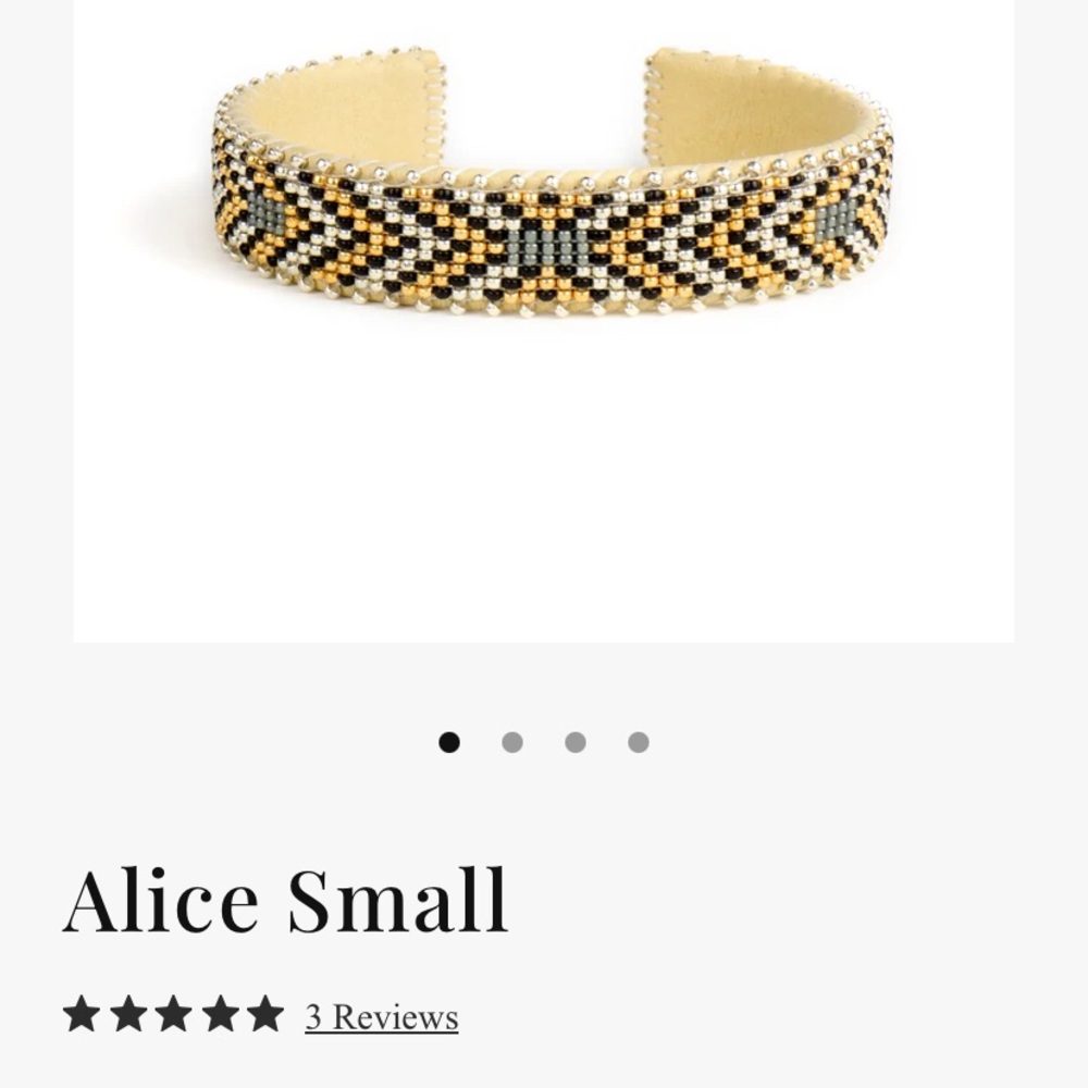 Beaded Bracelet - Gold and Black